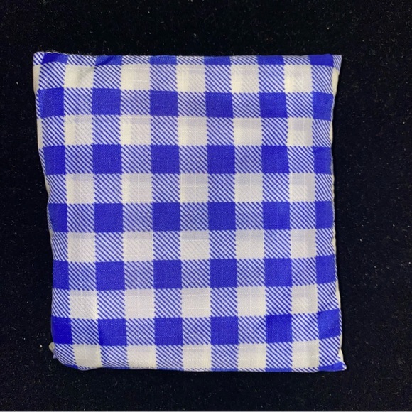 NWT BAGGU BLUE GINGHAM Standard Size Reusable Bag - Discontinued Pattern - Picture 2 of 5